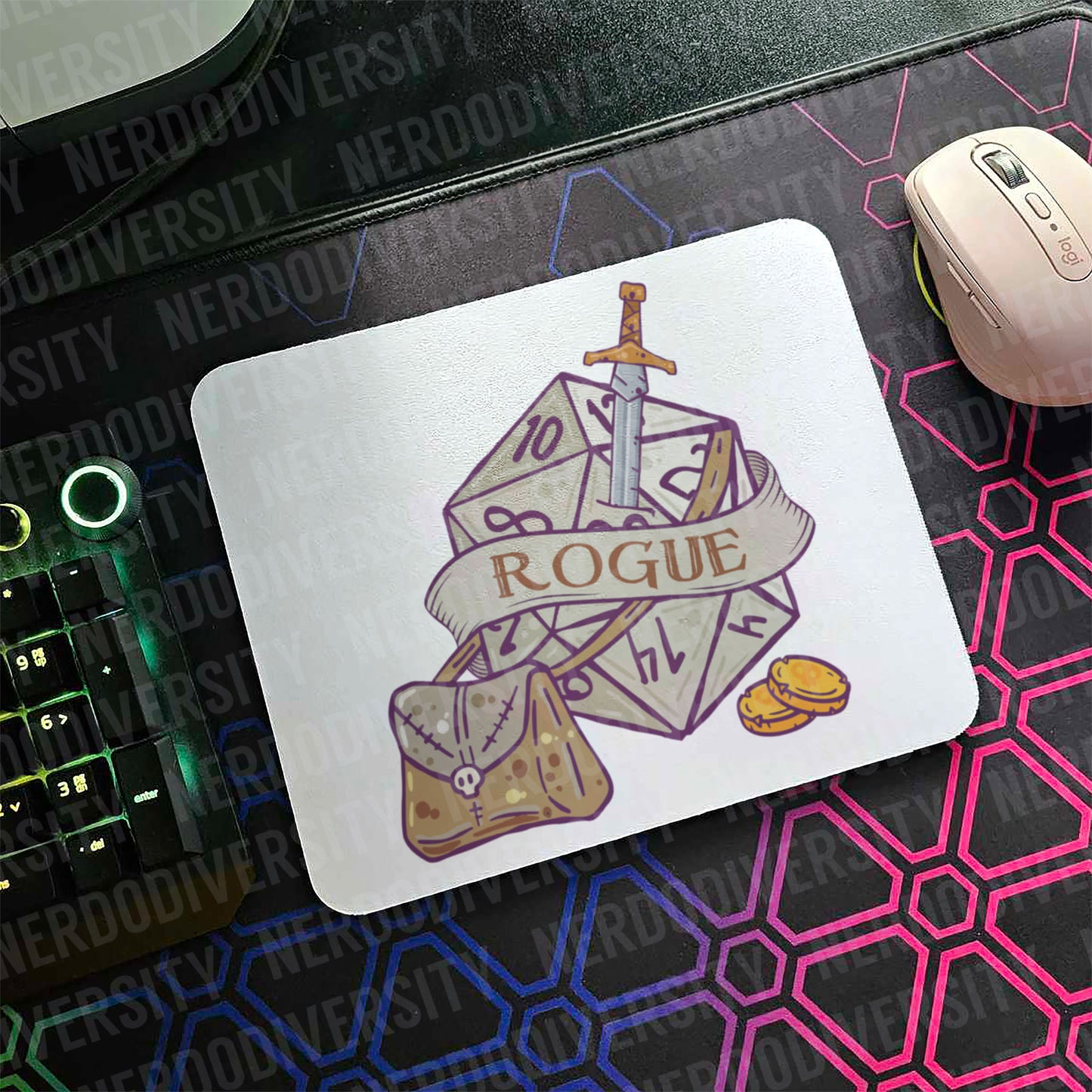 "Classy Dice - Rogue" Mouse Pad