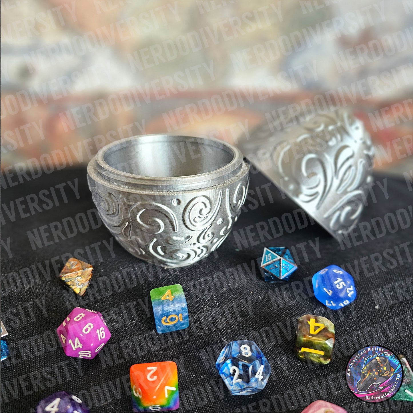 Dragon Egg Container - Large, Silver