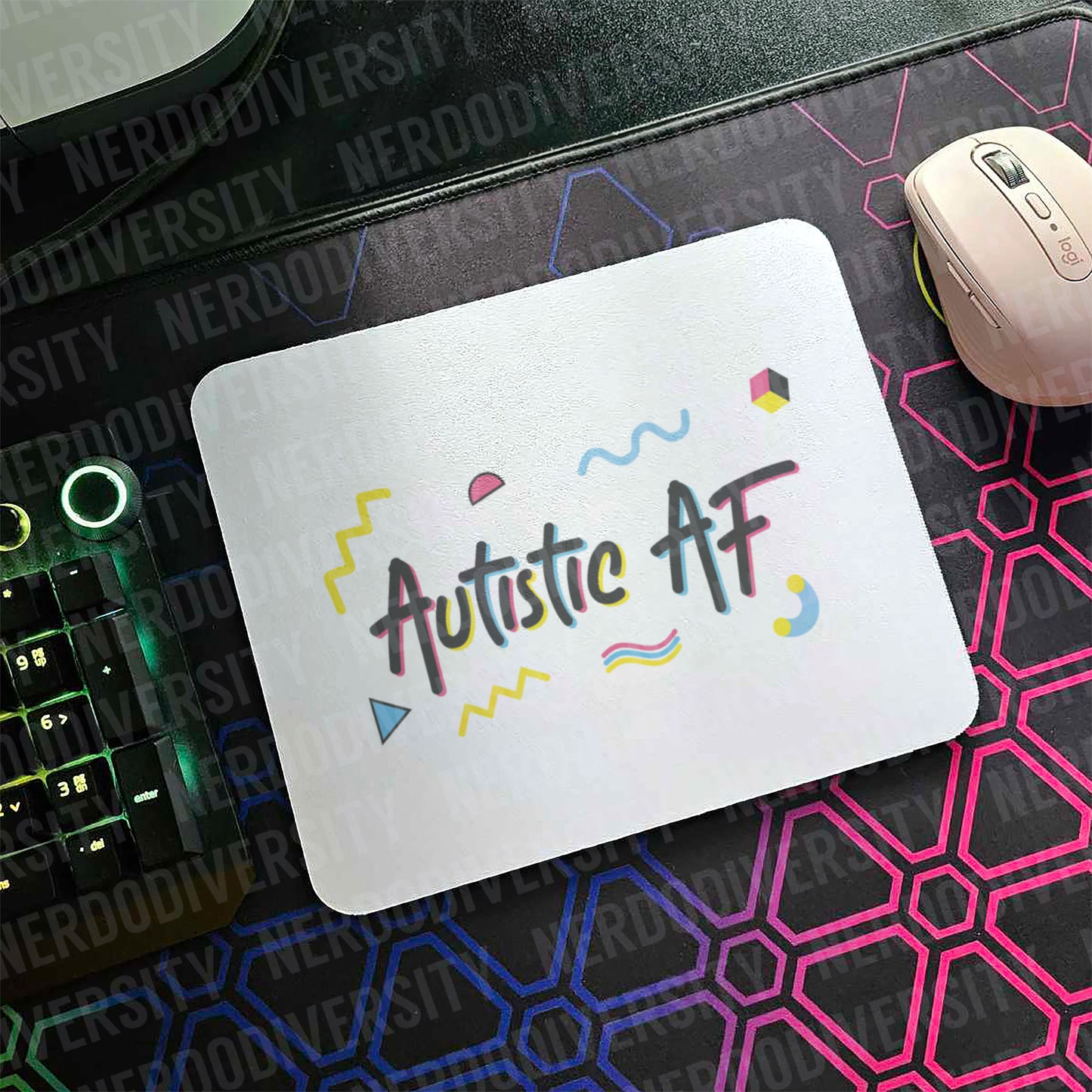 "Autistic AF" Mouse Pad