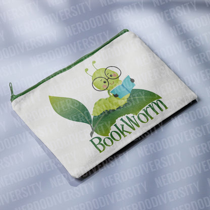 "Bookworm" Zipper Pouch