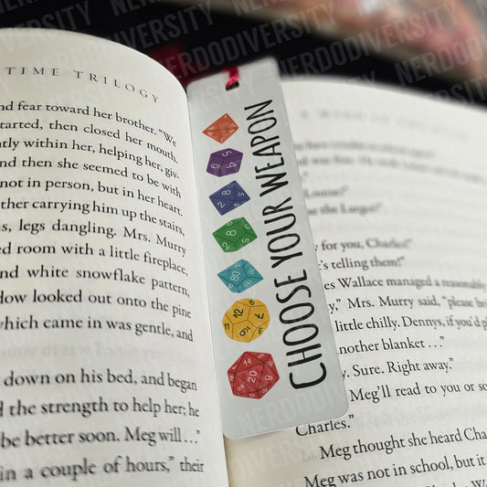 "Choose Your Weapon" Bookmark