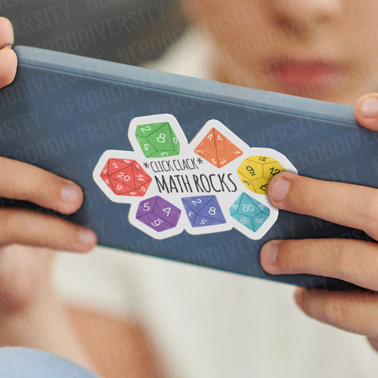 "Click Clack Math Rocks" Sticker