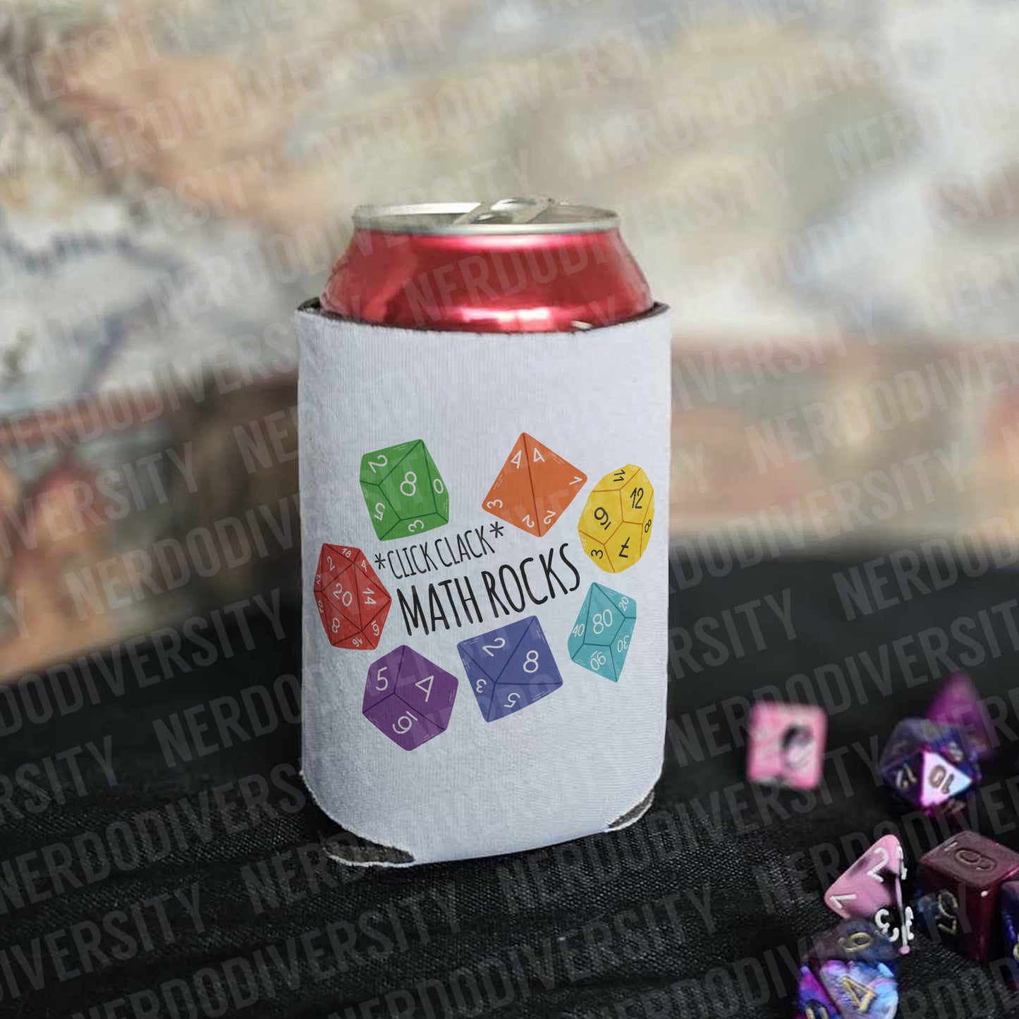 "Click Clack Math Rocks" Can Cooler