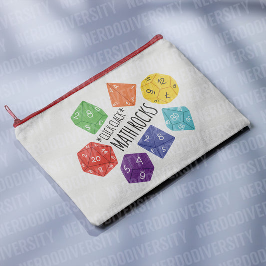 "Click Clack Math Rocks" Zipper Pouch