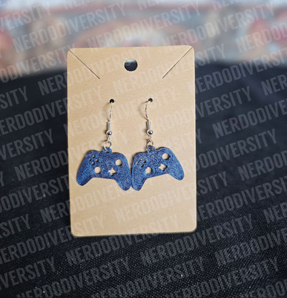 Controller Earrings, Midnight with Sterling Silver, Nickel-Free Hooks