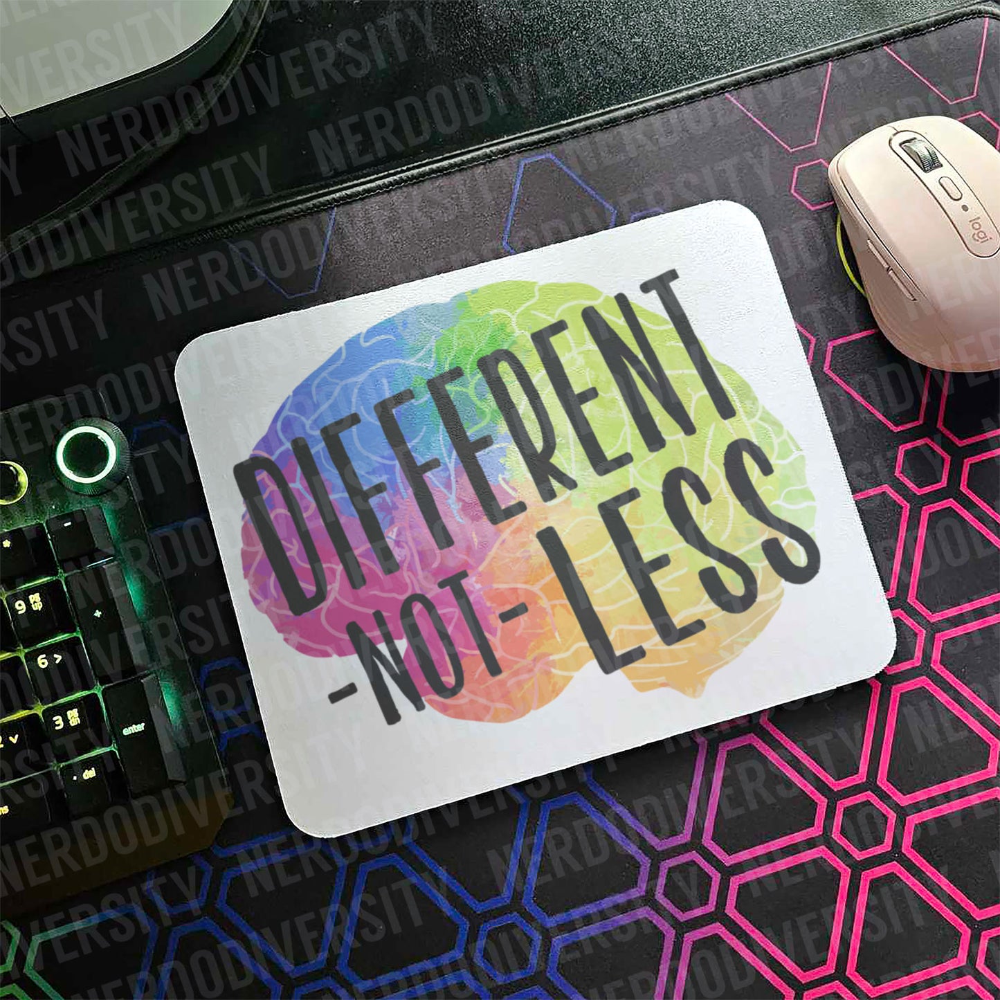 "Different Not Less" Mouse Pad