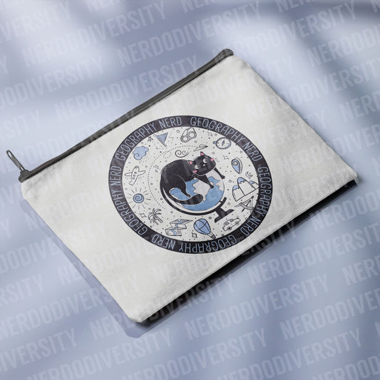 "Geography Nerd" Zipper Pouch