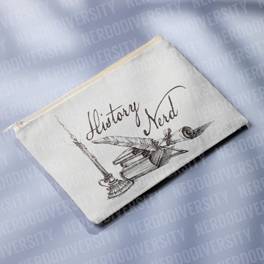 "History Nerd" Zipper Pouch