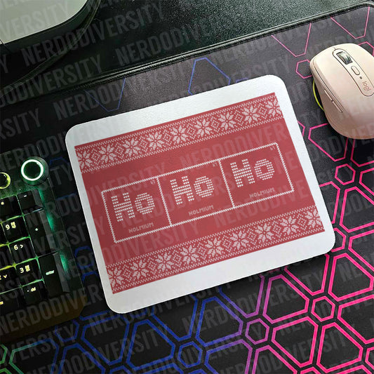 "Ho Ho Ho Periodic Table" Mouse Pad