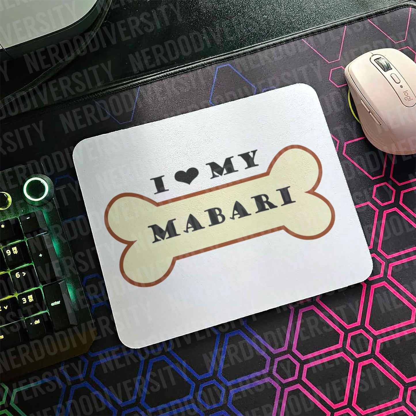 "I Love My Mabari" Mouse Pad