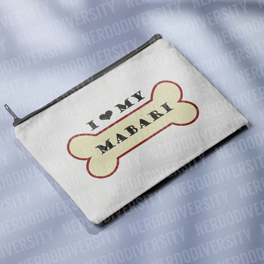 "I Love My Mabari" Zipper Pouch