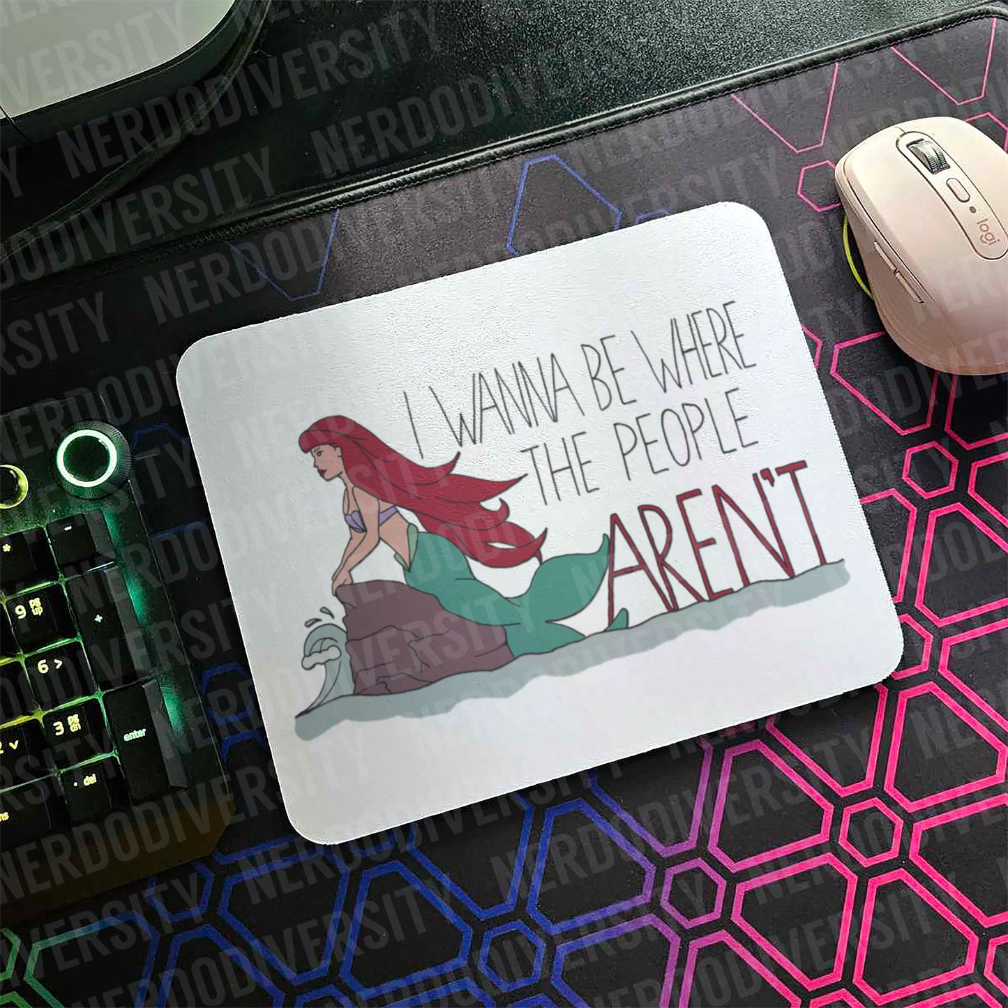 "I Wanna Be Where the People Aren't" Mouse Pad