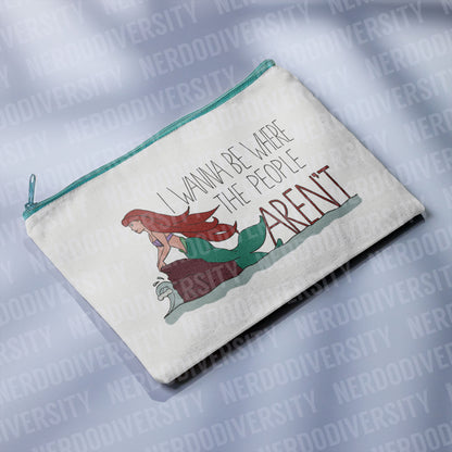 "I Wanna Be Where the People Aren't" Zipper Pouch