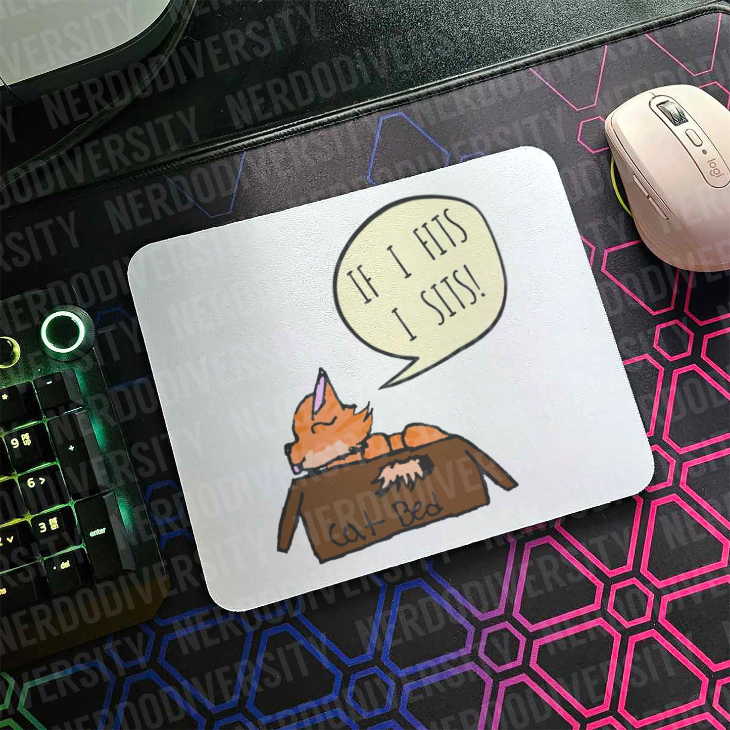 "If I Fits I Sits" Mouse Pad