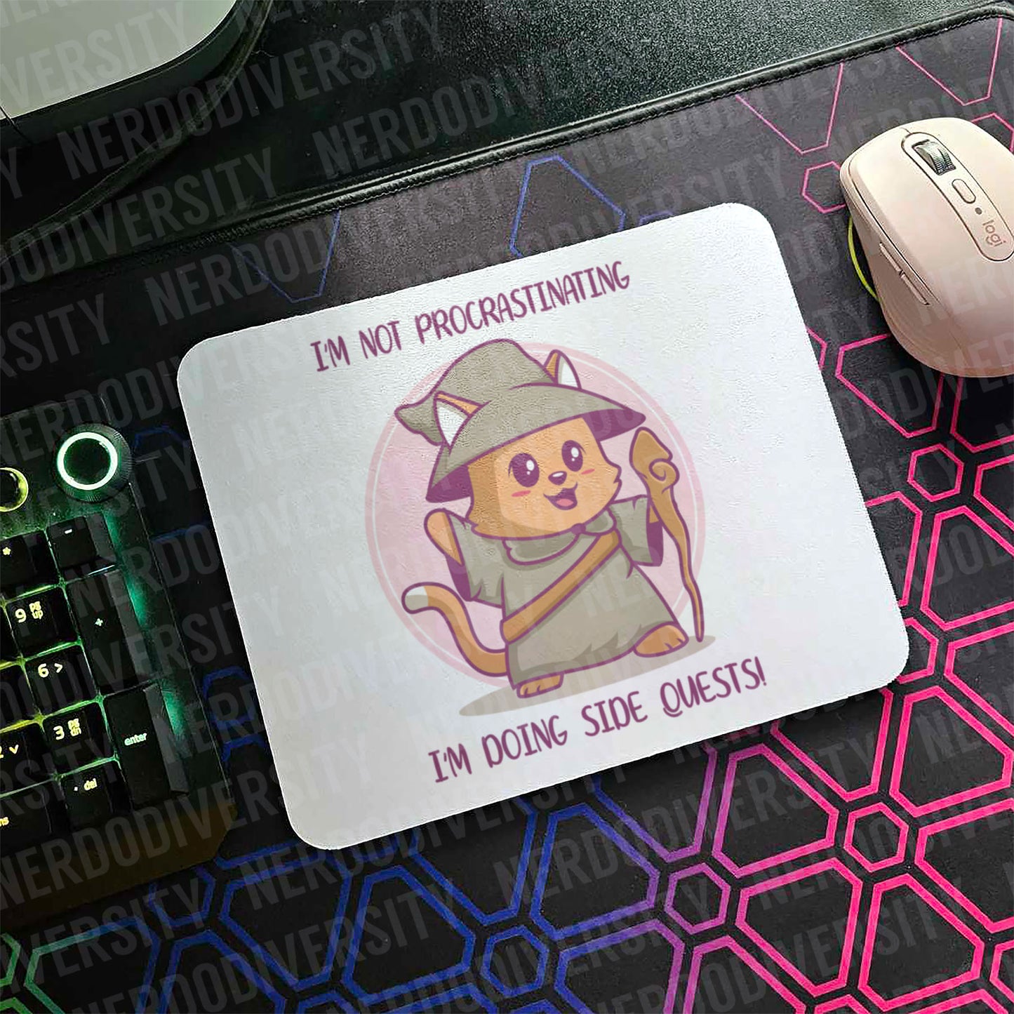 "I'm Not Procrastinating; I'm Doing Side Quests" Mouse Pad