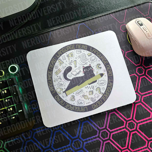 "Language Nerd" Mouse Pad