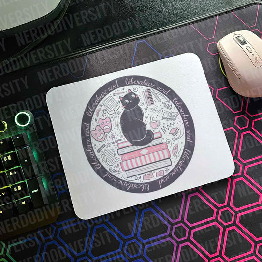 "Literature Nerd" Mouse Pad