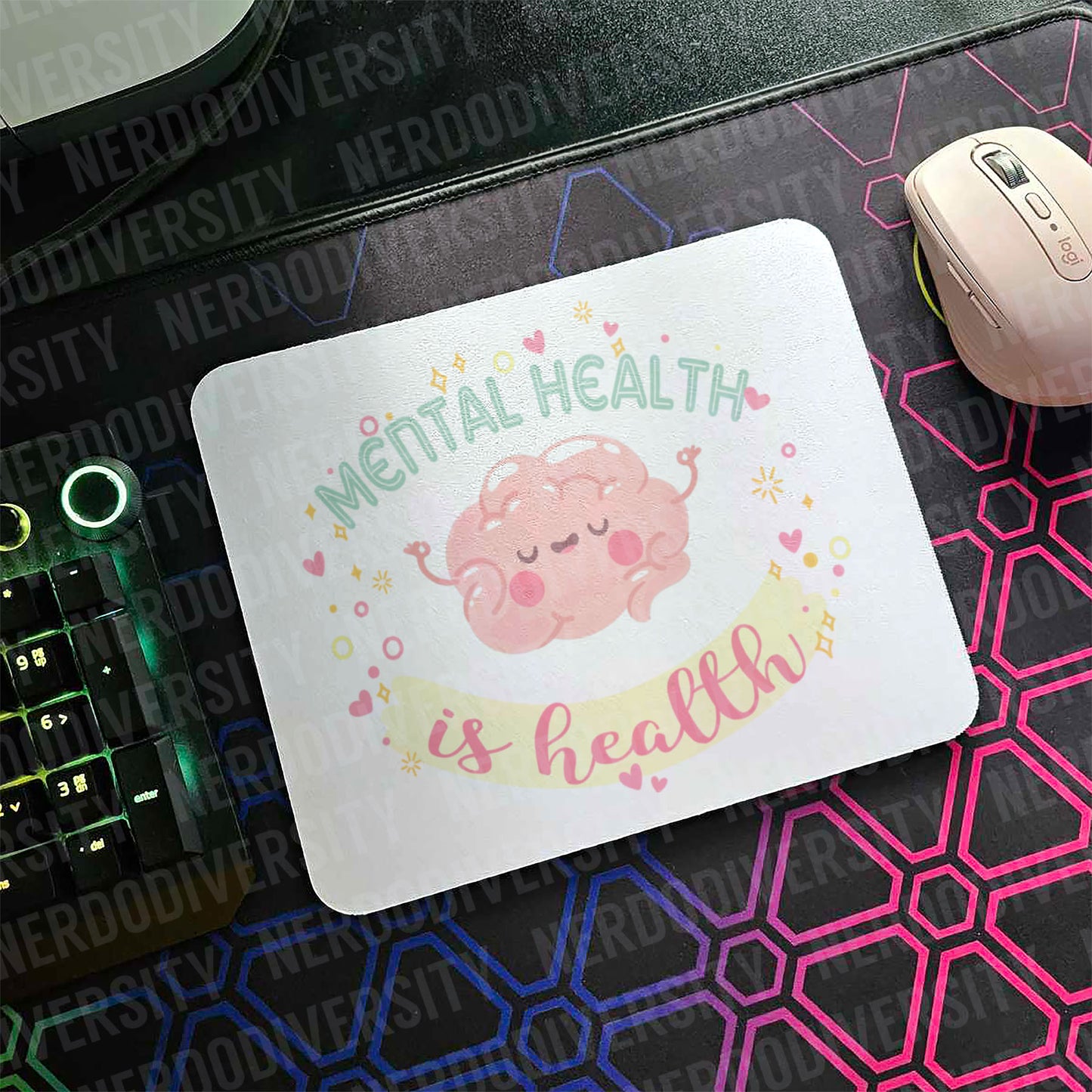 "Mental Health is Health" Mouse Pad