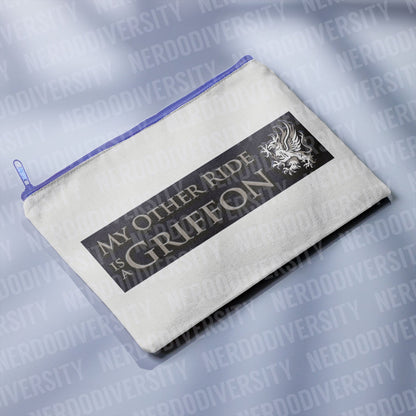 "My Other Ride is a Griffon" Zipper Pouch