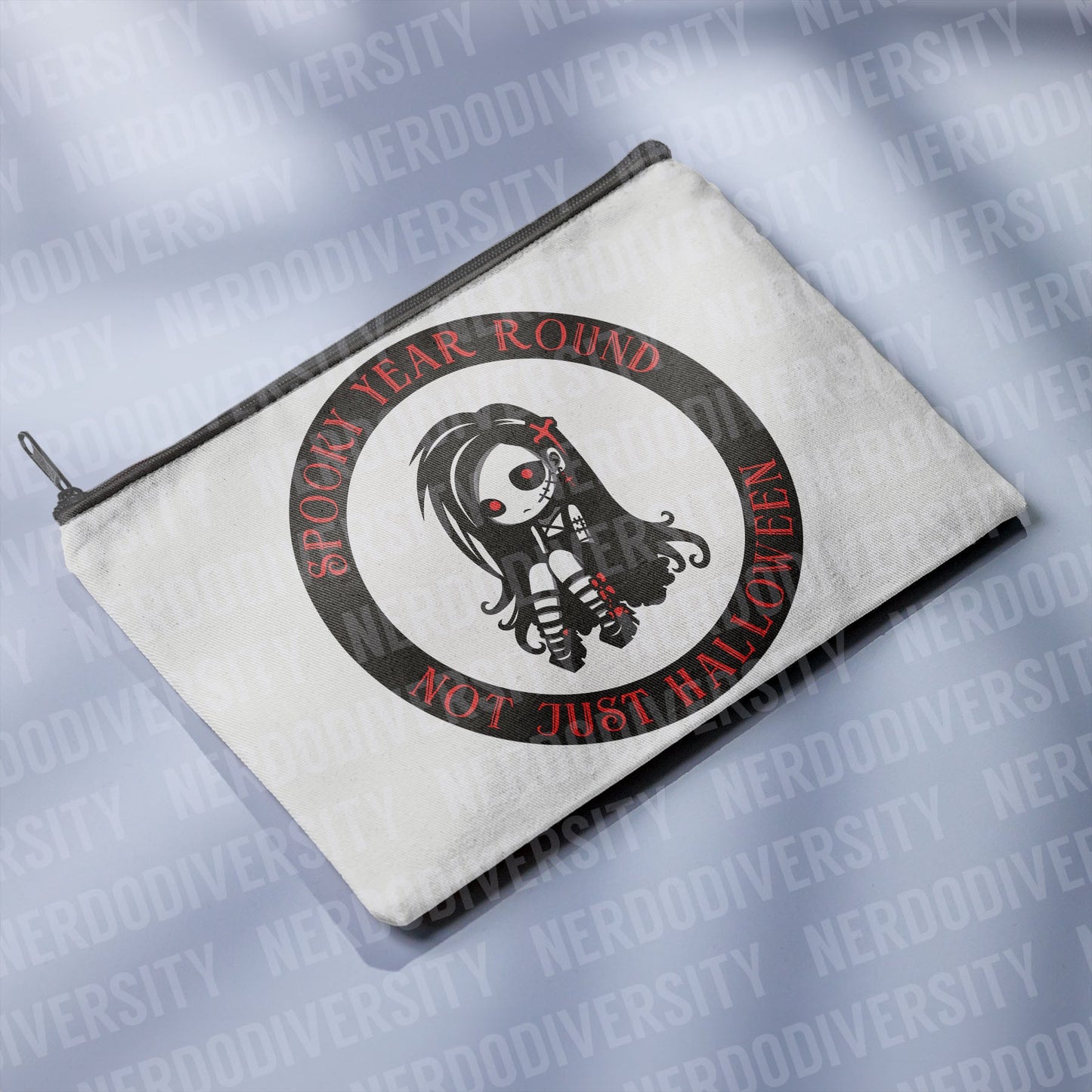 "Spooky Year Round Not Just Halloween (Goth)" Zipper Pouch