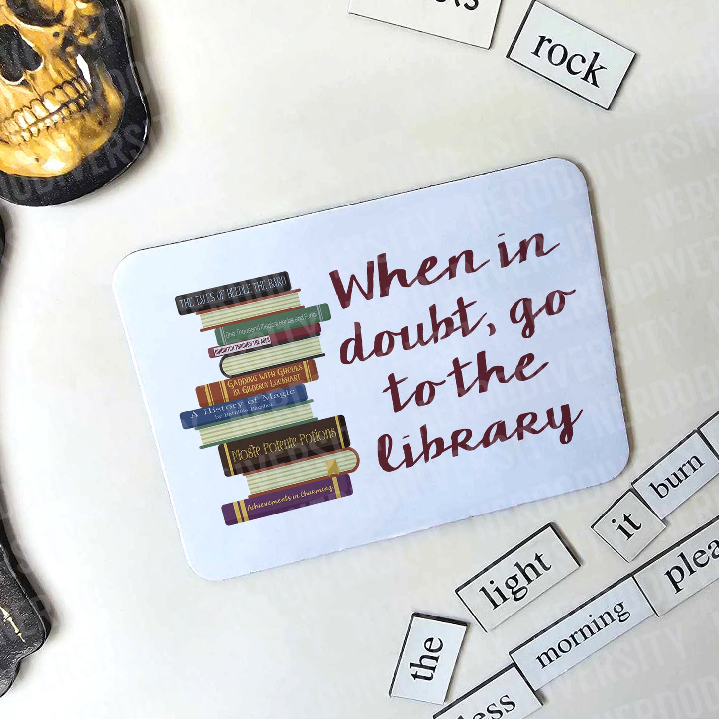 "When In Doubt Go to the Library" Magnet