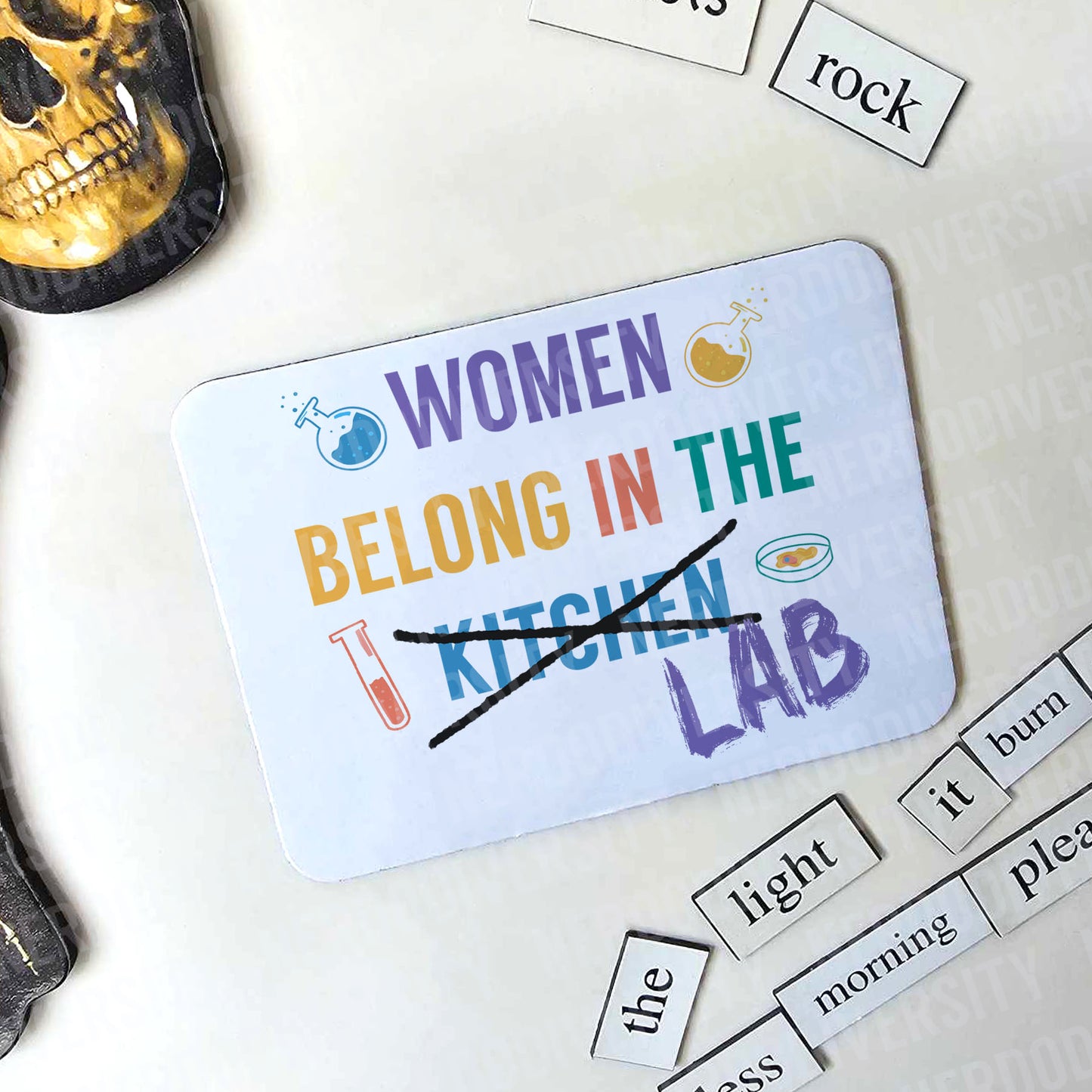 "Women Belong in the Lab" Magnet