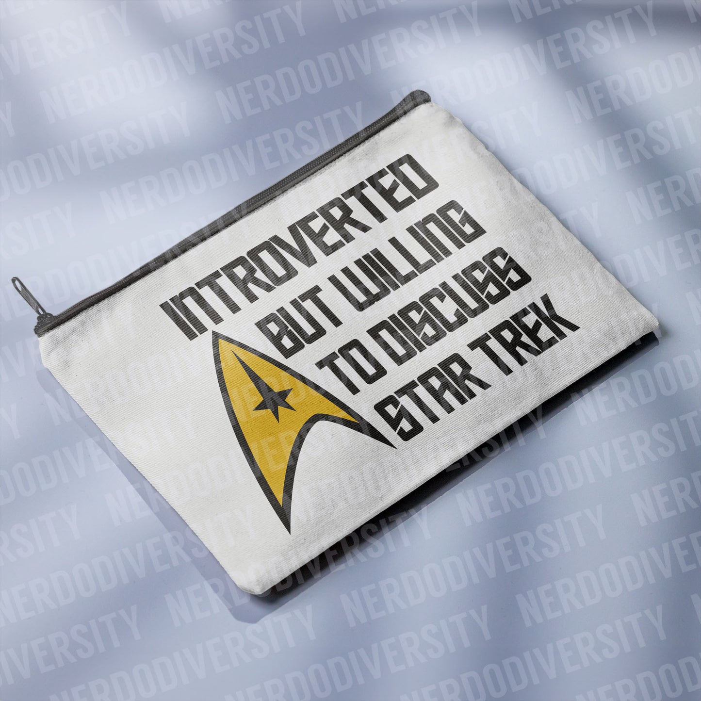 "Introverted But Willing to Discuss Star Trek" Zipper Pouch