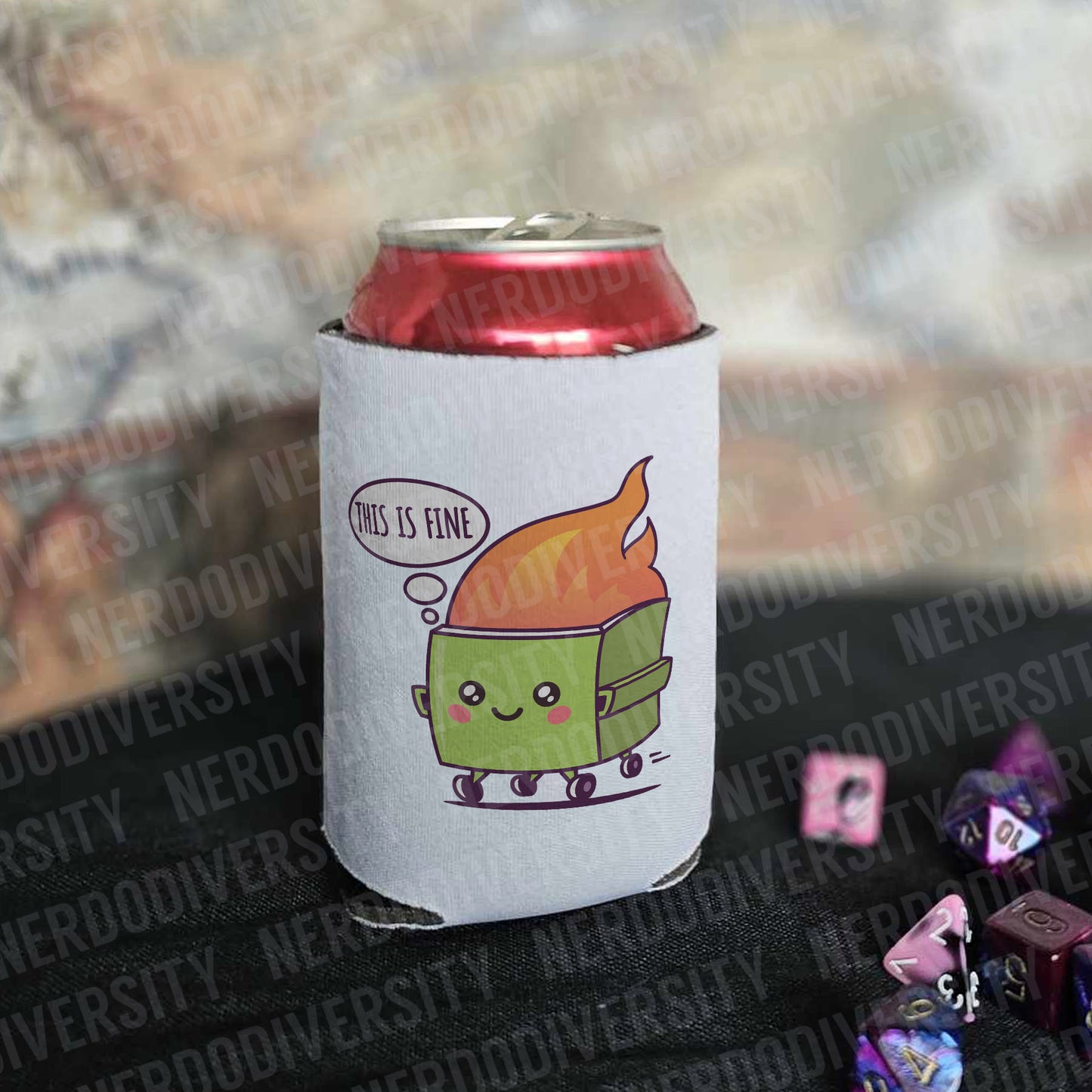 "This is Fine" Can Cooler