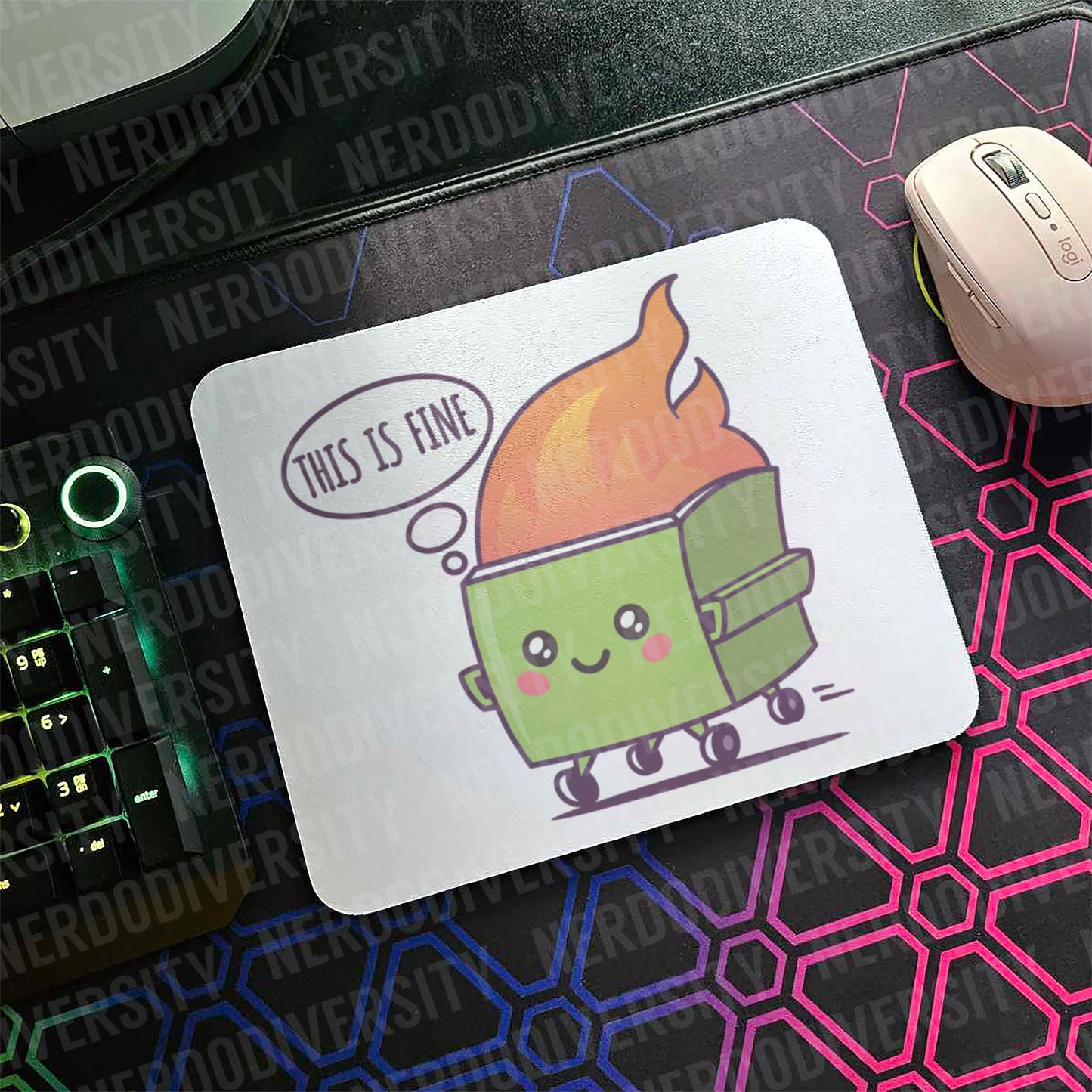 "This is Fine" Mouse Pad