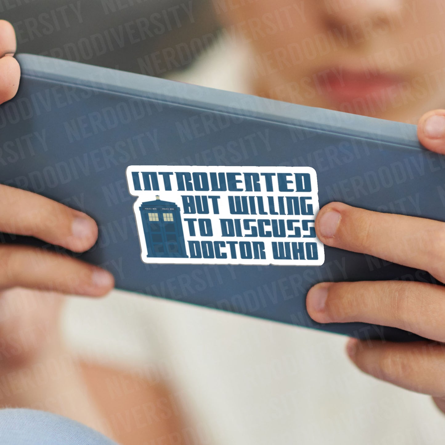 "Introverted But Willing to Discuss Dr. Who" Sticker