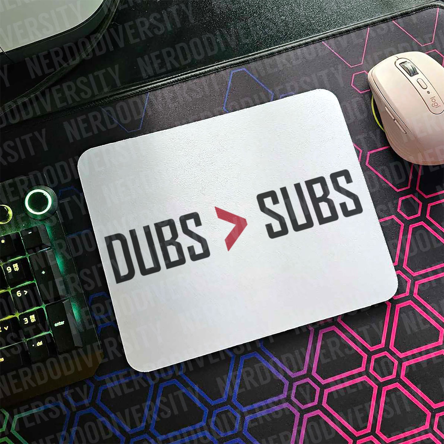 "Dubs > Subs" Mouse Pad