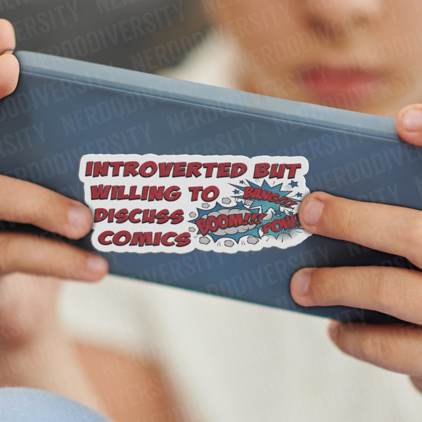 "Introverted But Willing to Discuss Comics" Sticker