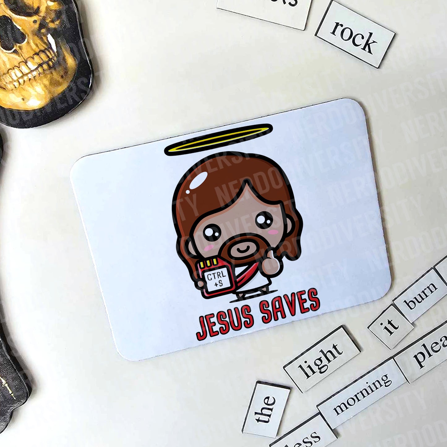 "Jesus Saves with CTRL+S" Magnet