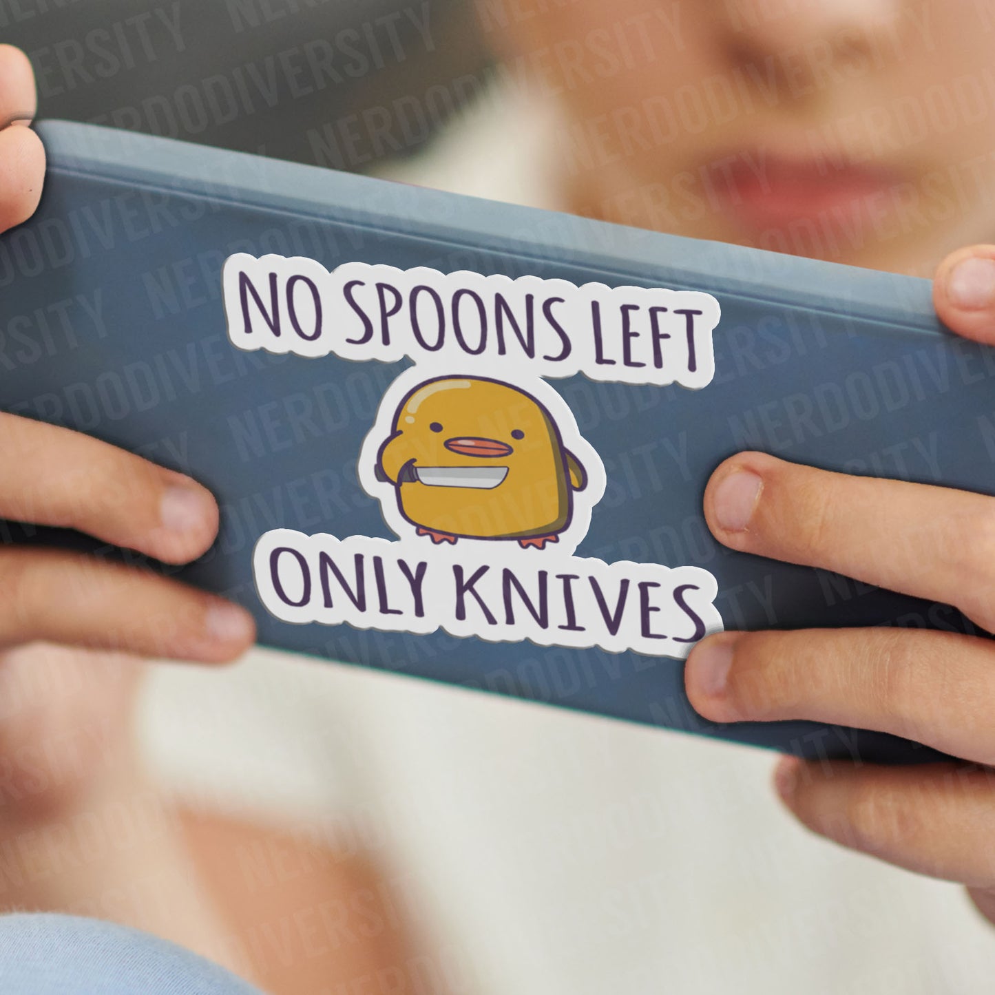 "No Spoons Left - Only Knives" Sticker