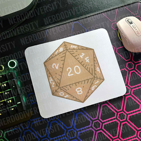 "D20 (Orange)" Mouse Pad