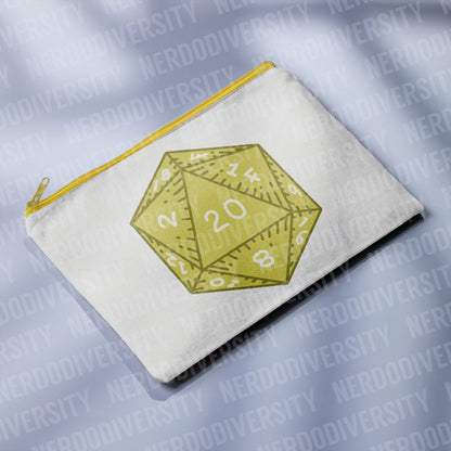 "D20 (Yellow)" Zipper Pouch