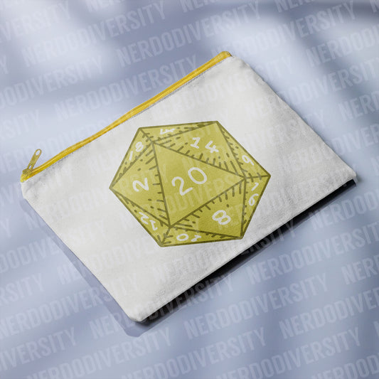 "D20 (Yellow)" Zipper Pouch