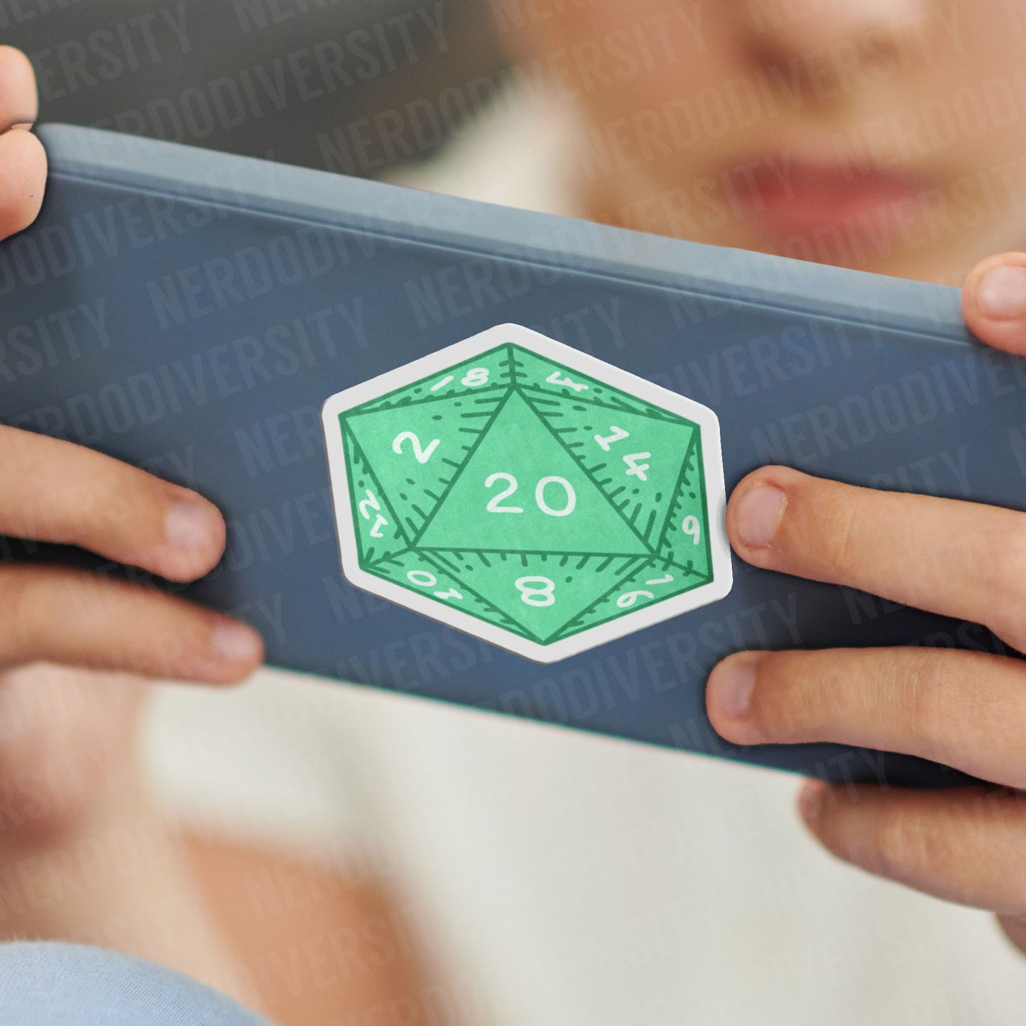 "D20 (Green)" Sticker