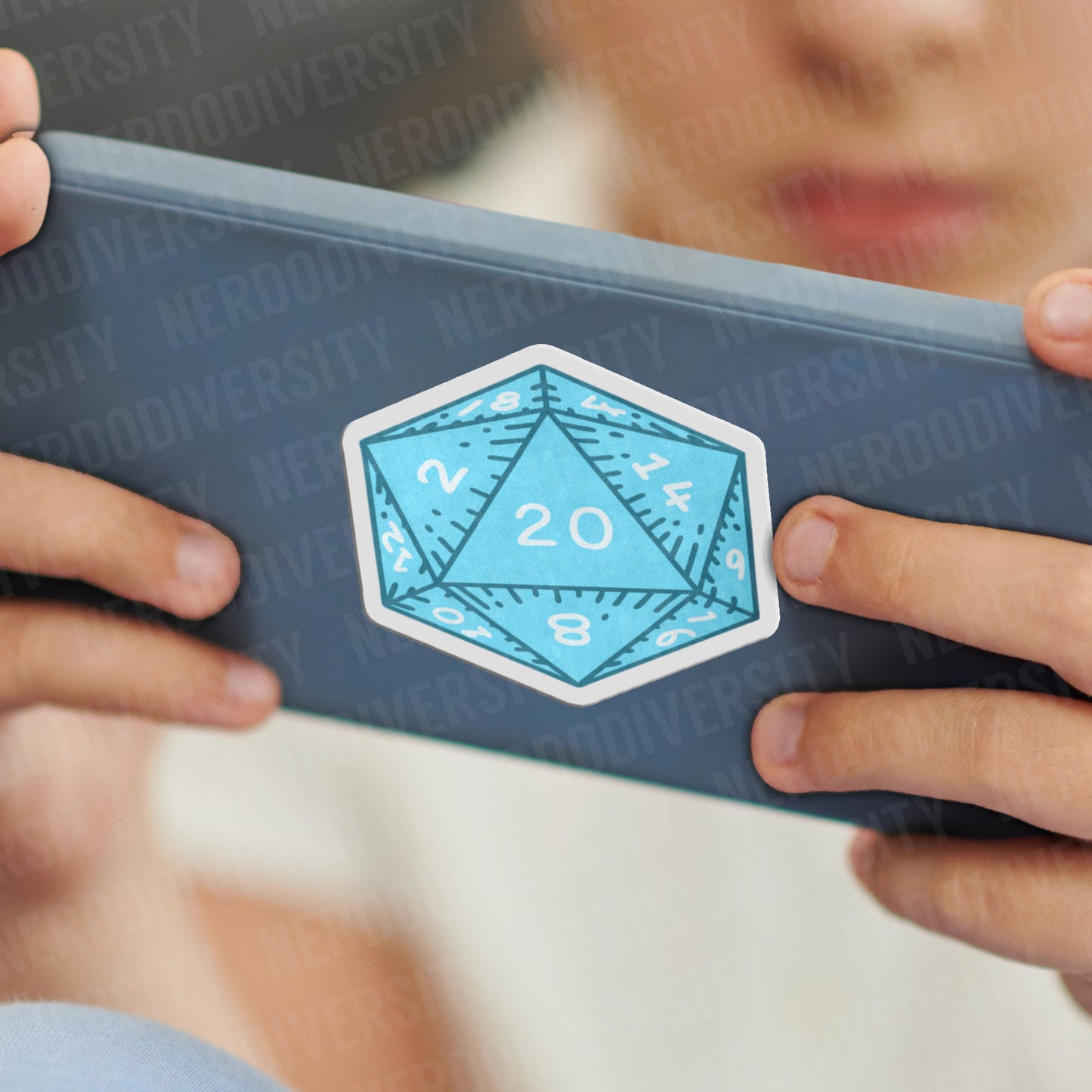 "D20 (Aqua)" Sticker