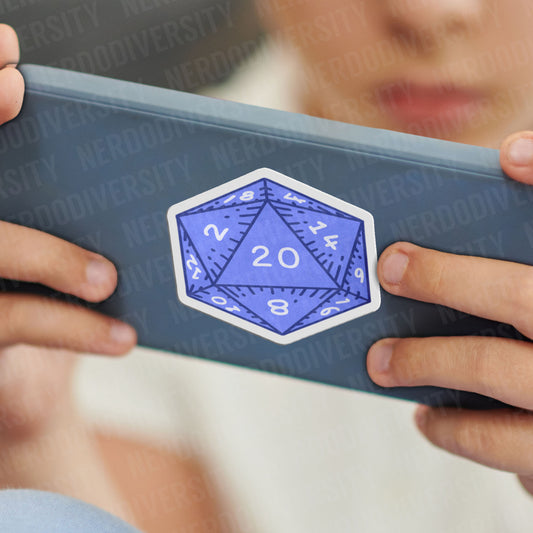 "D20 (Blue)" Sticker