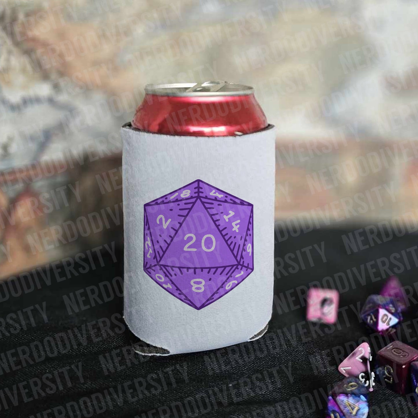 "D20 (Purple)" Can Cooler