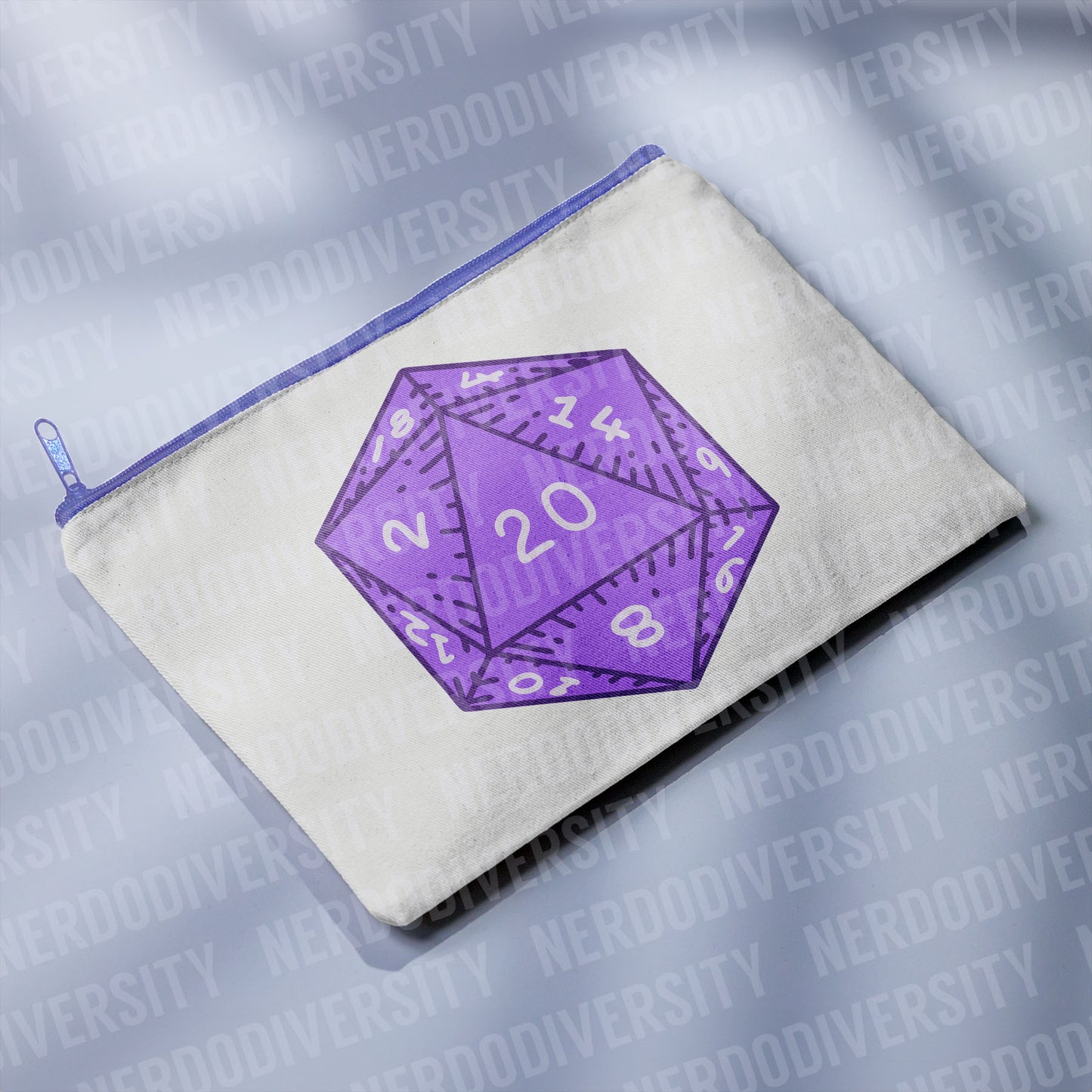 "D20 (Purple)" Zipper Pouch