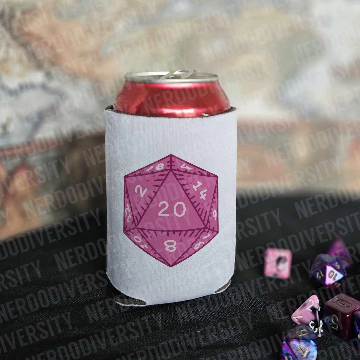 "D20 (Pink)" Can Cooler