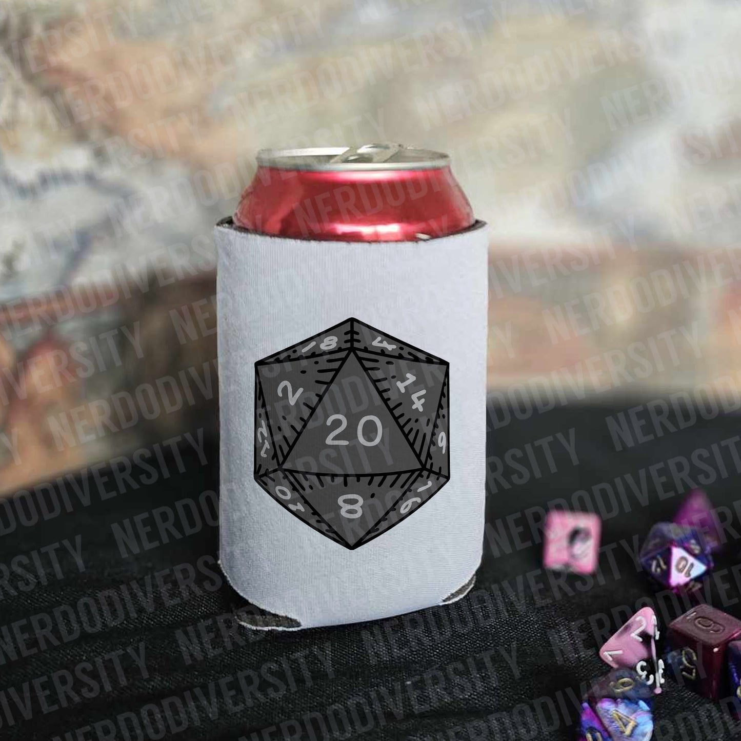 "D20 (Black)" Can Cooler