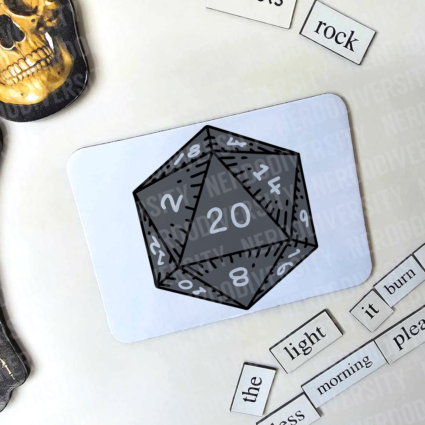 "D20 (Black)" Magnet