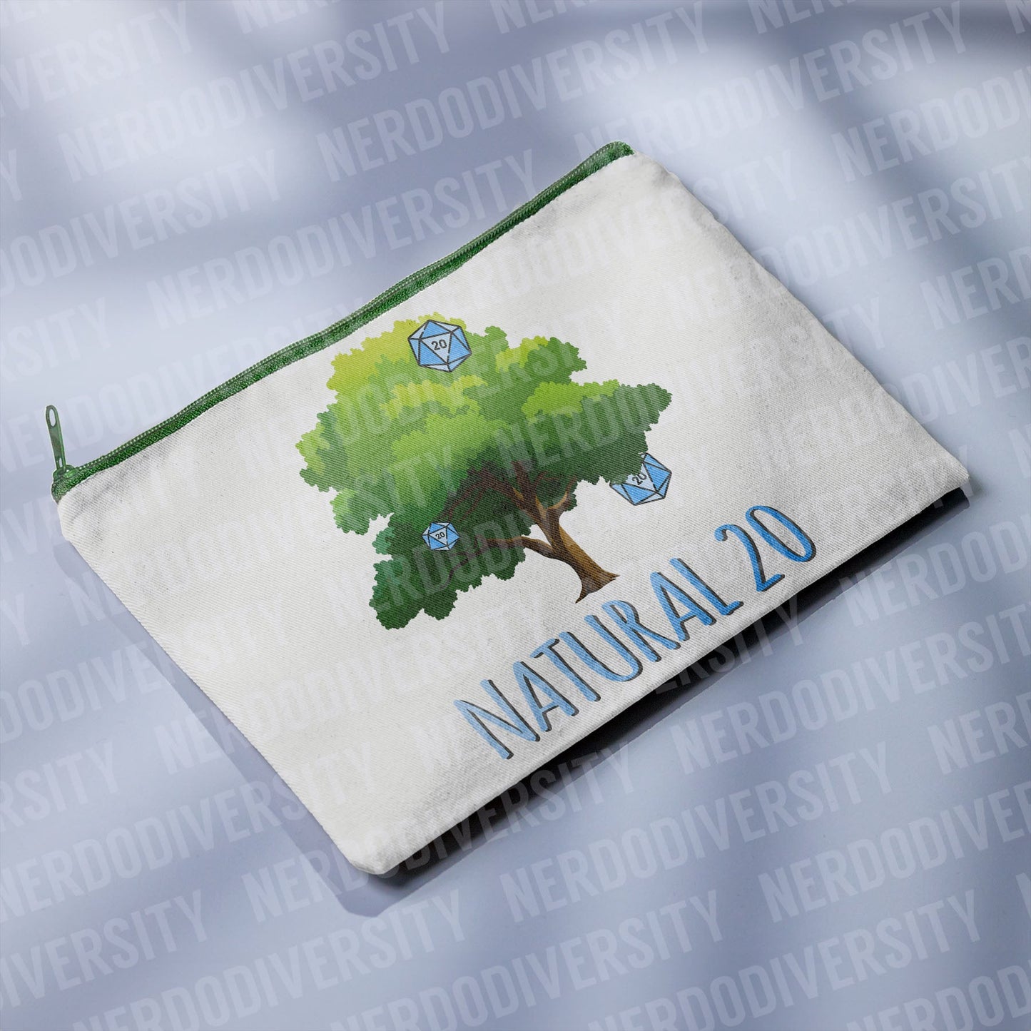 "Natural 20" Zipper Pouch