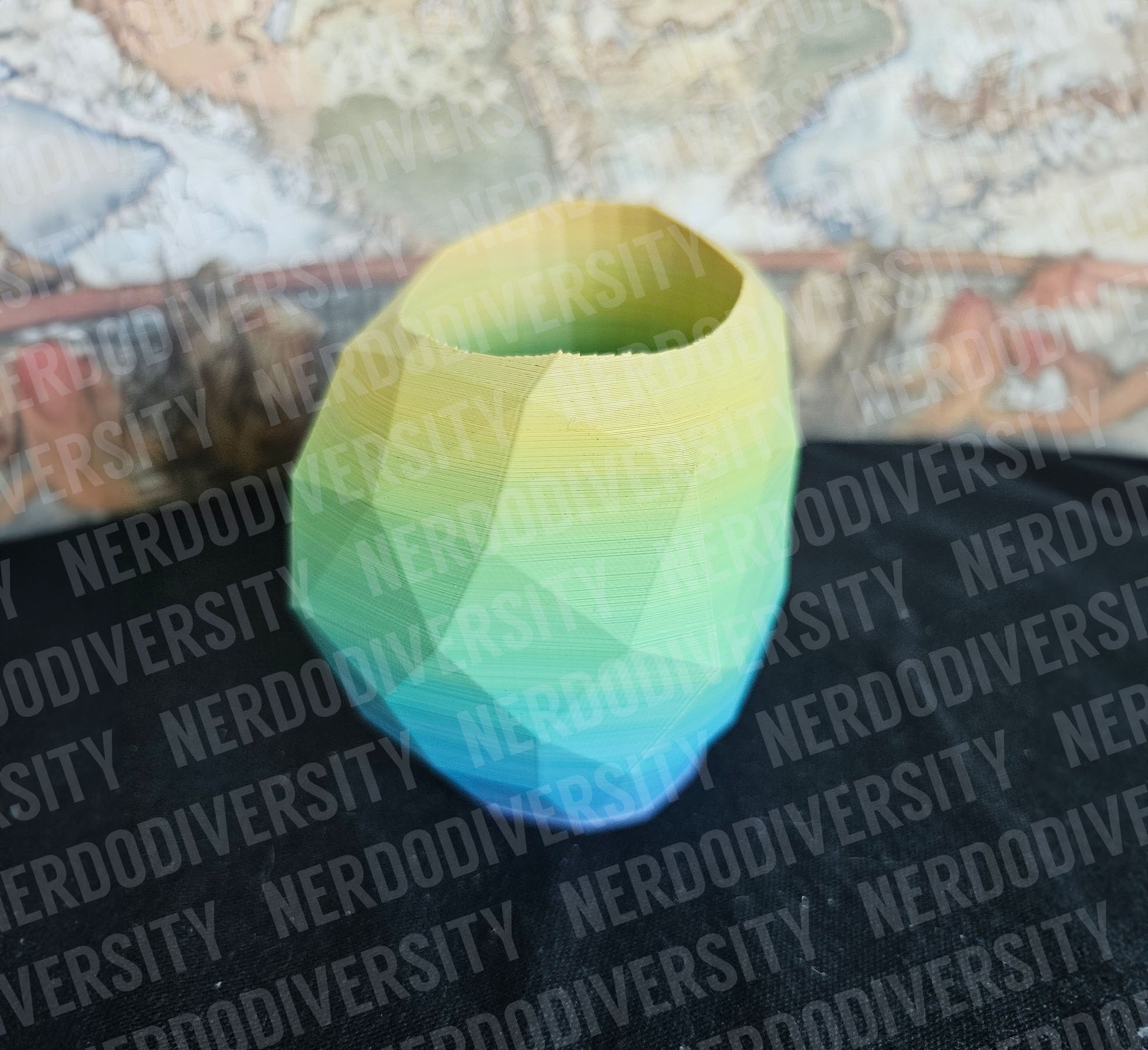 Poor Yorick Pen Holder - Pastel Rainbow (Back)