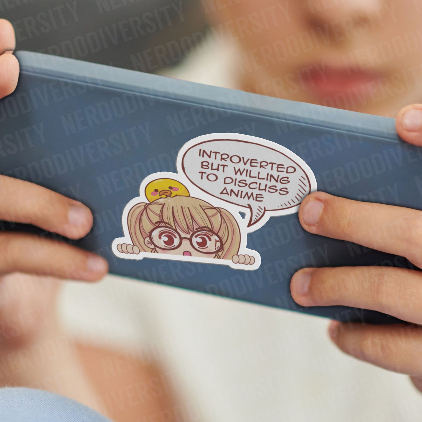 "Introverted But Willing to Discuss Anime" Sticker