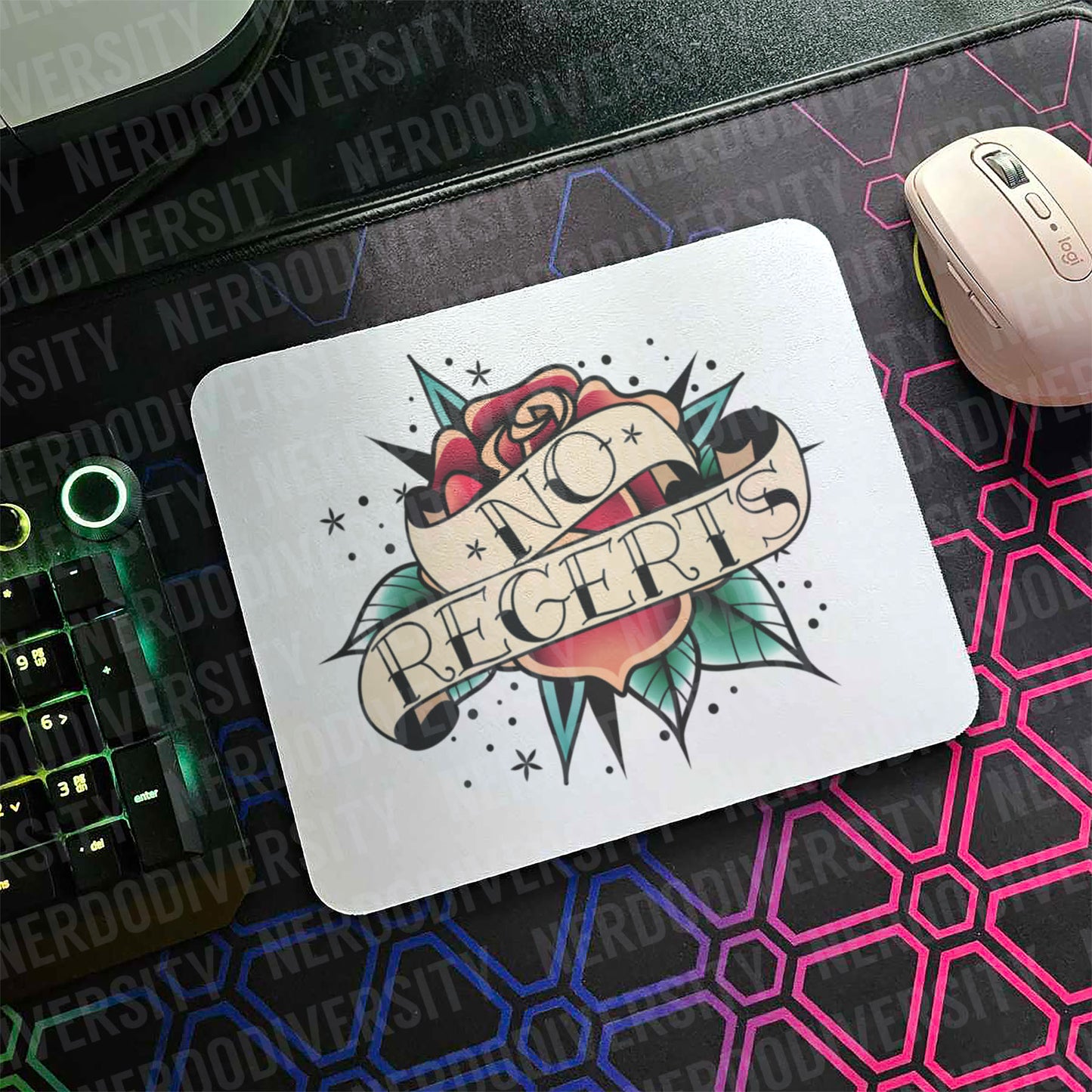 "No Regerts" Mouse Pad