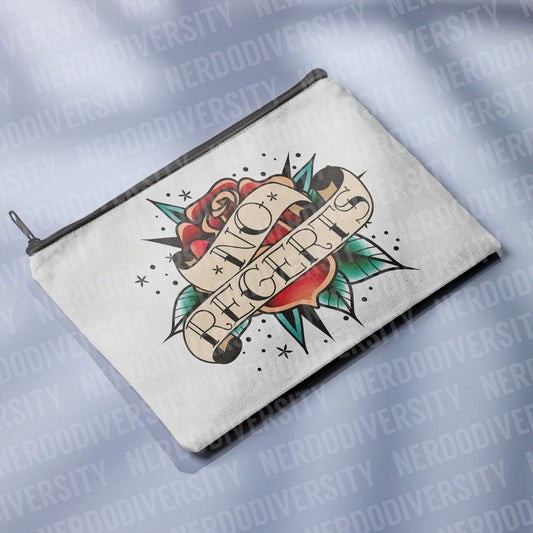 "No Regerts" Zipper Pouch